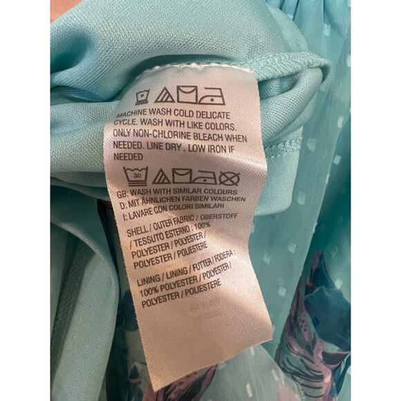 Destination Three Sixty Five 365 Size S/P Teal Floral Maxi Dress - Picture 3 of 5